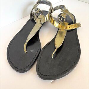 Gunmetal classic Sigerson Morrison thong sandals US 9 EUC